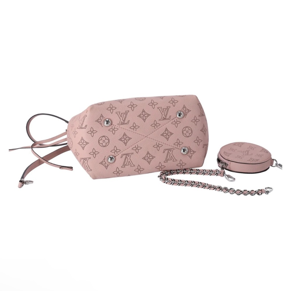 Louis Vuitton Bella Mahina Calf Leather Magnolia Pink Bucket Shoulder Bag M57068 - Picture 13 of 15